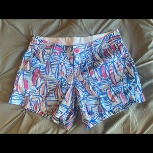 Lilly Pulitzer Red Right Return Callahan shorts